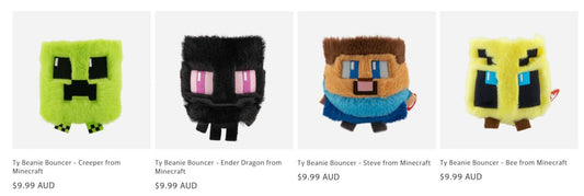 Ty Beanie Bouncers Minecraft — Four Characters, One Great Price Point