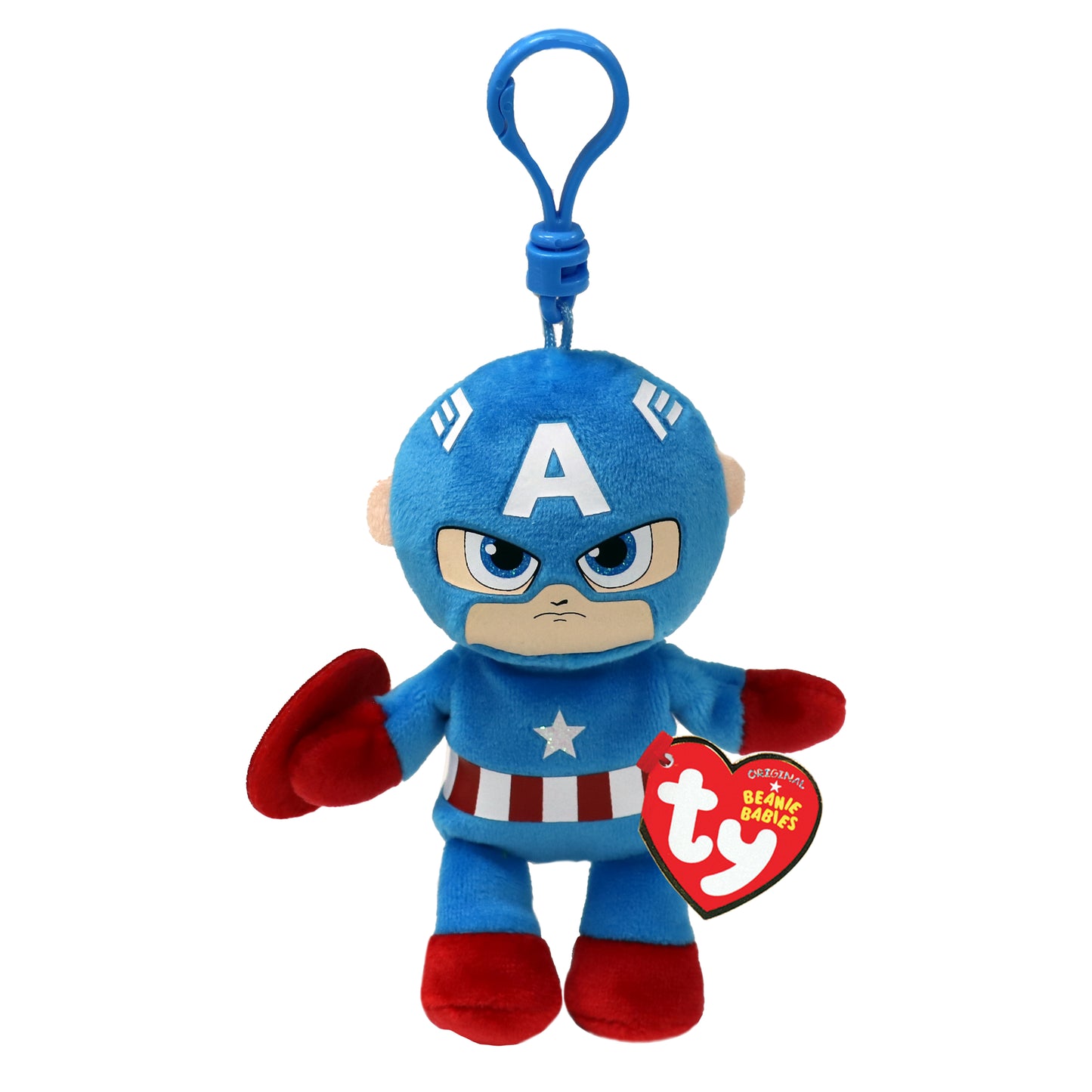 Ty Beanie Babies - Marvel Captain America Clip