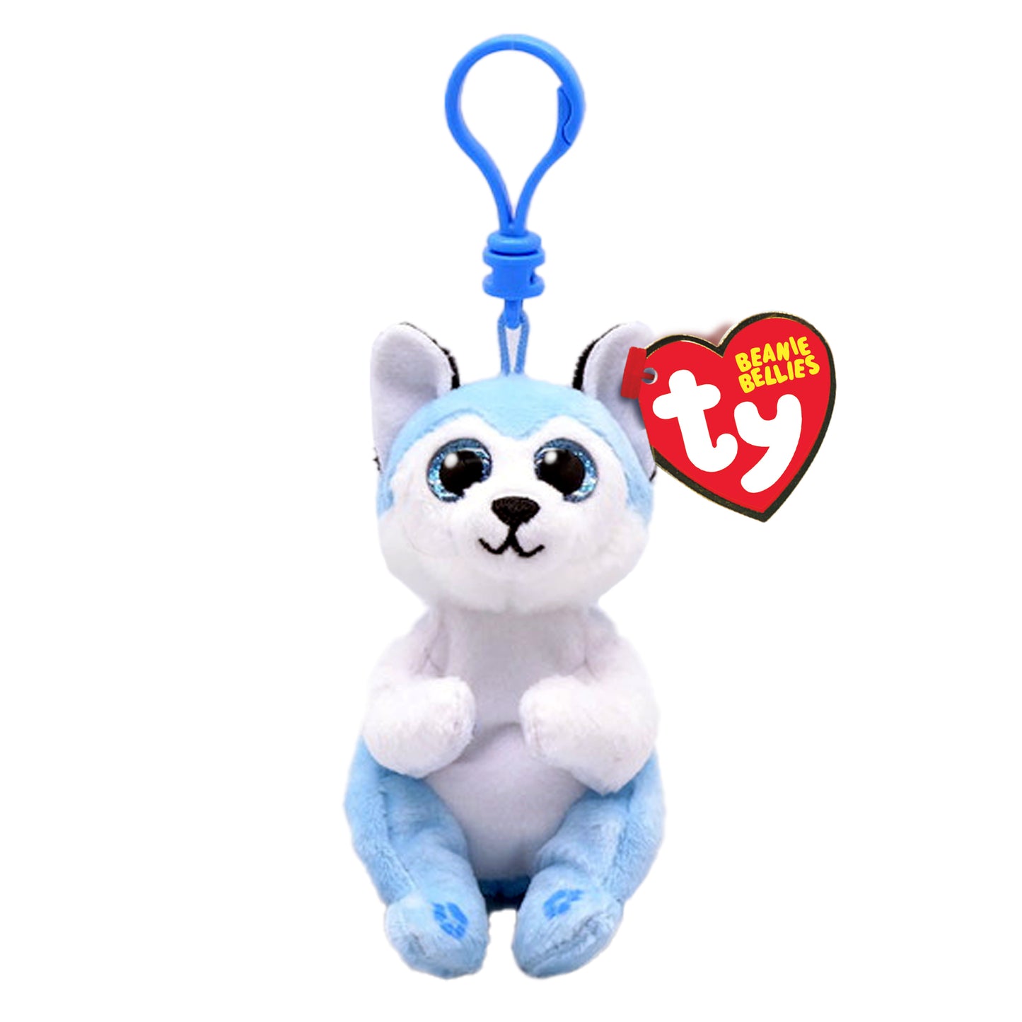Ty Beanie Bellies - Thunder the Blue Husky Clip